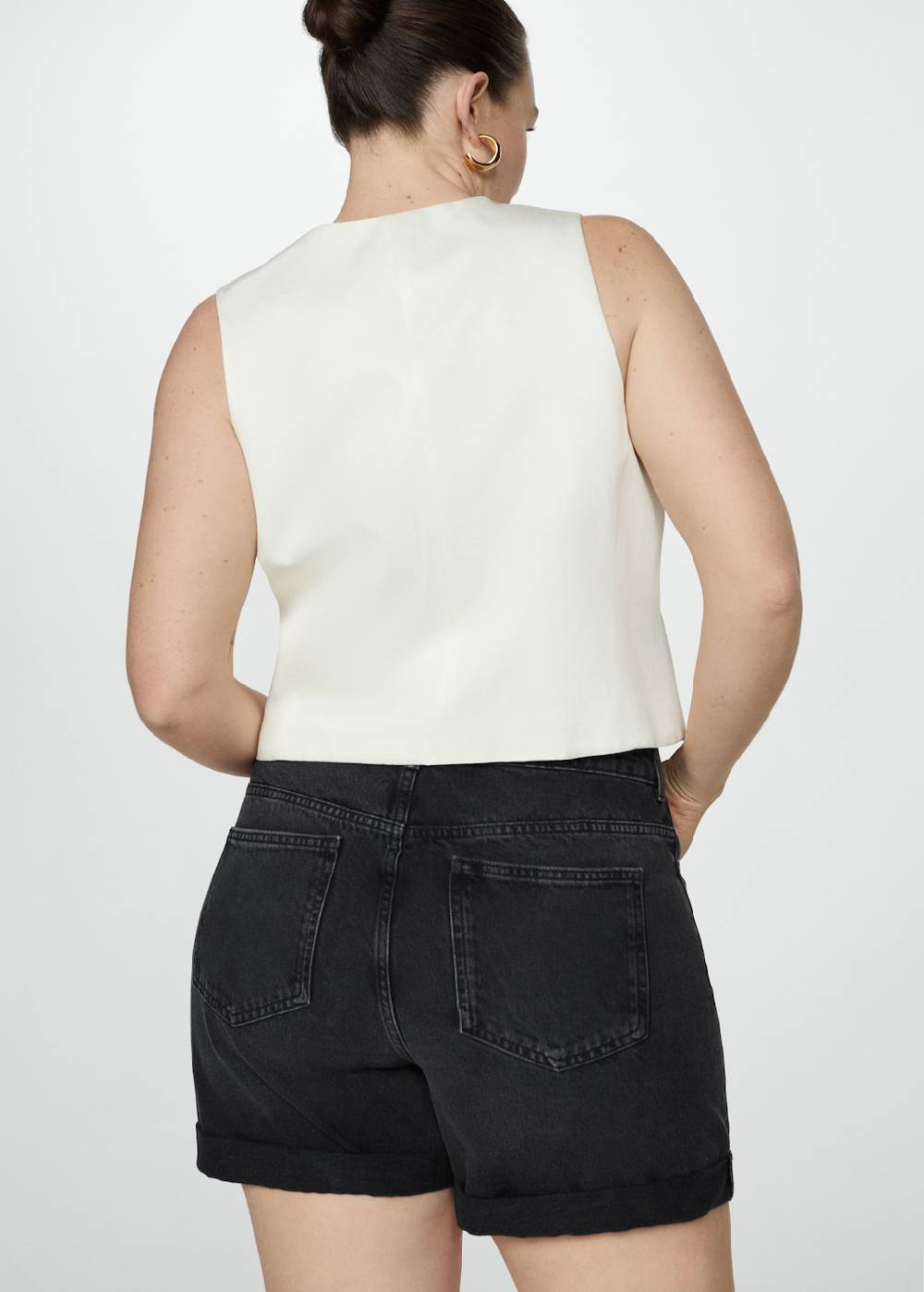 Mango Mom Fit-Jeans-Shorts Black Friday Preise