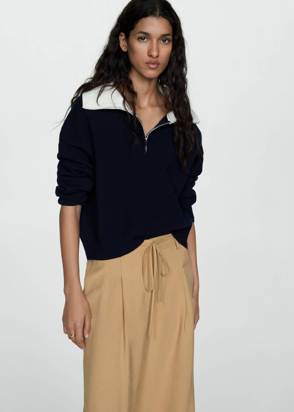 Mango Wideleg-Hose mit Stretchbund zollfrei