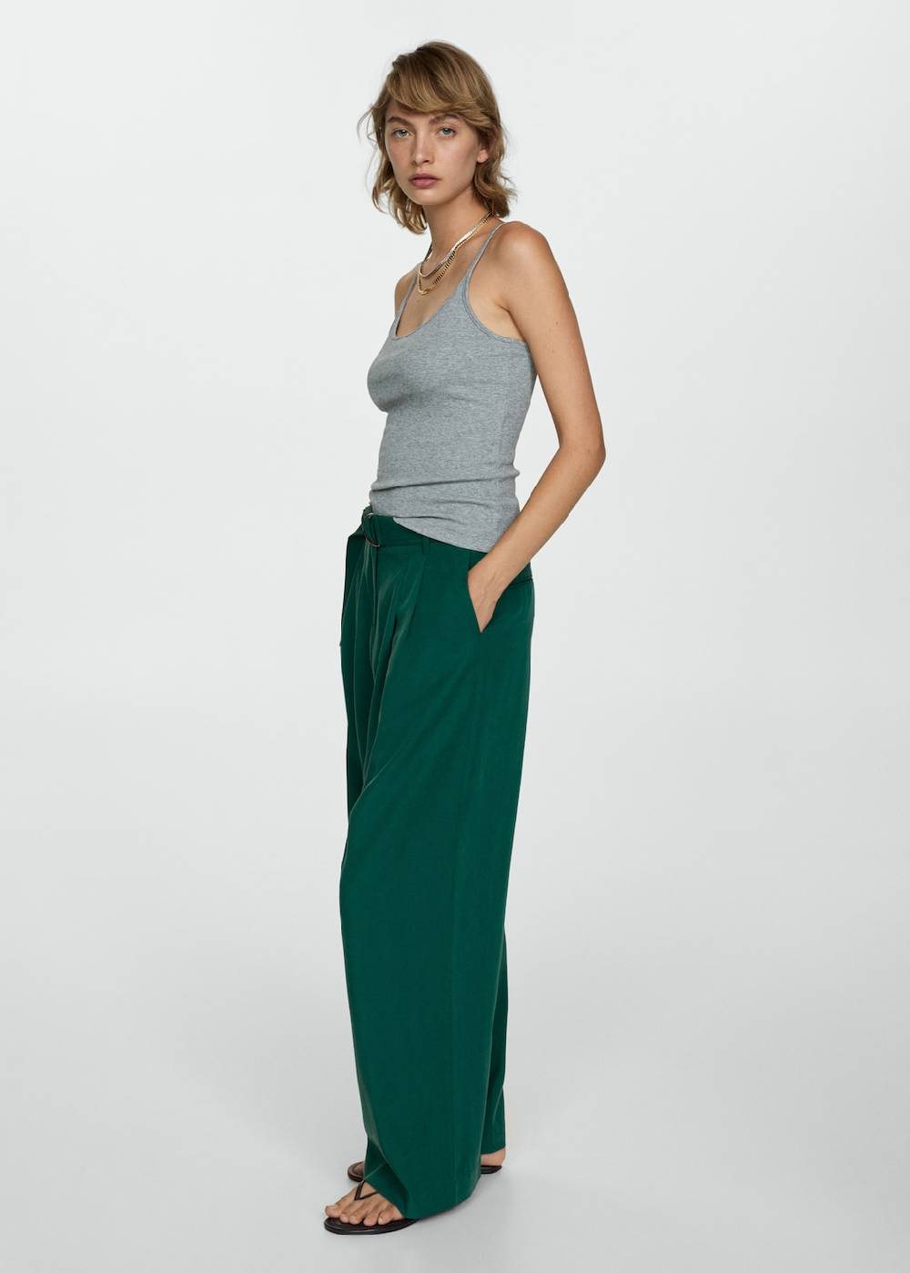 Mango Lyocell-Hose mit Gürtel Rabatte dieses Monats