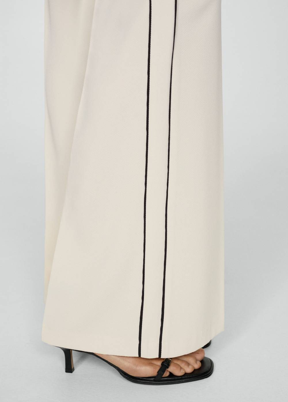 Mango Gestreifte Wideleg-Hose Outlet