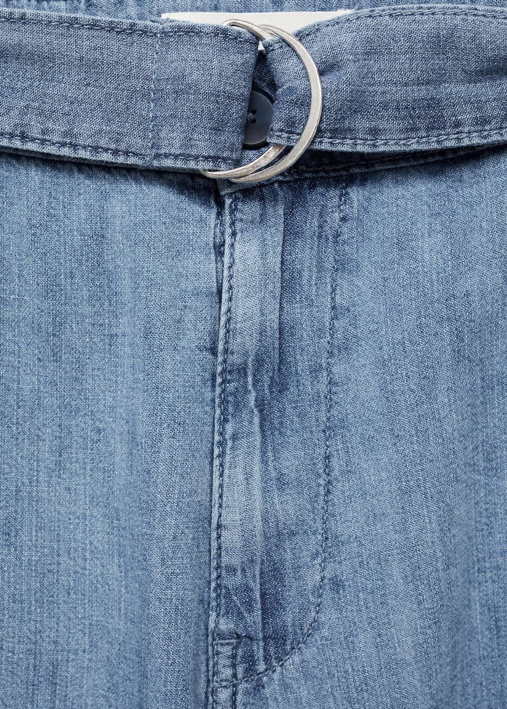 Mango Fließende Hose mit Gürtel Verkauf