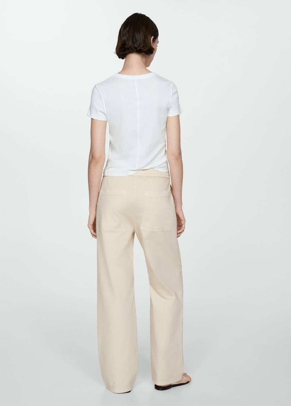 Mango Baumwollhose mit Gummibund Hotsell