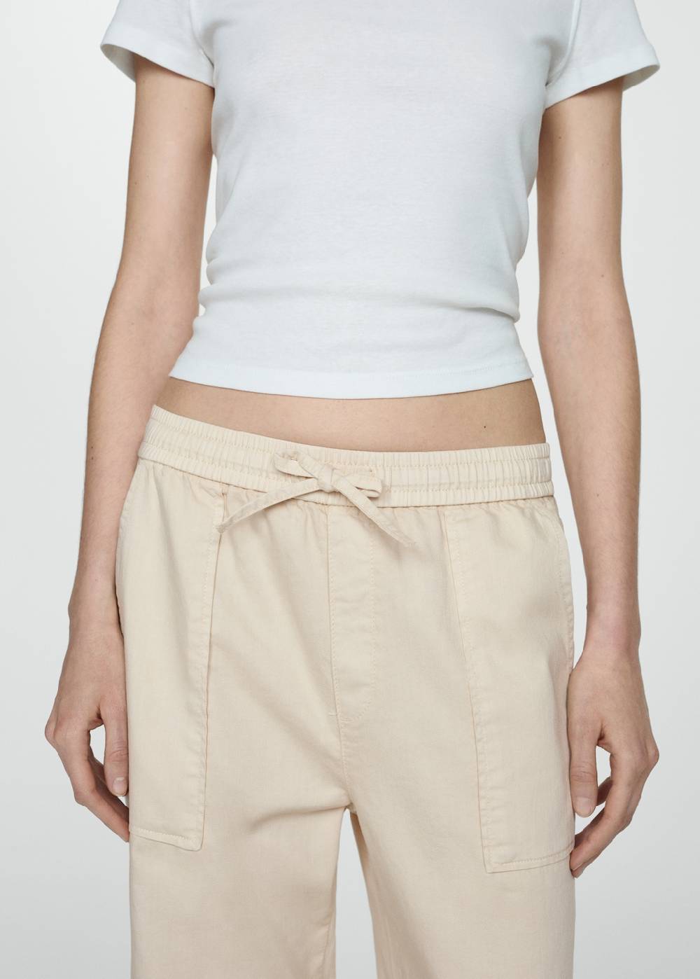 Mango Baumwollhose mit Gummibund Hotsell