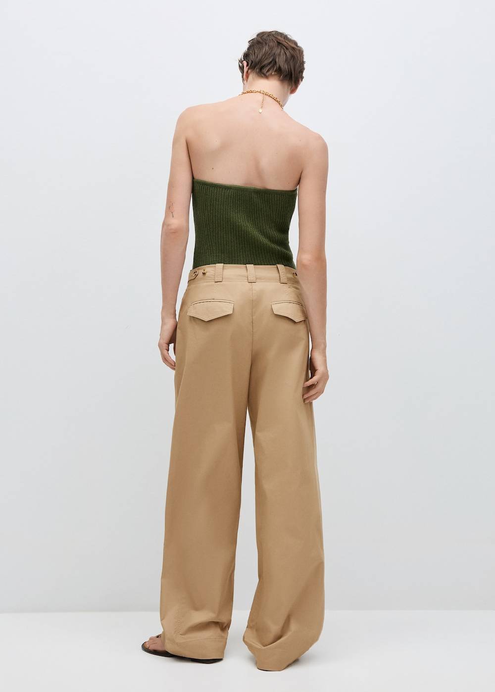 Mango Wideleg-Bundfaltenhose Schlussverkauf