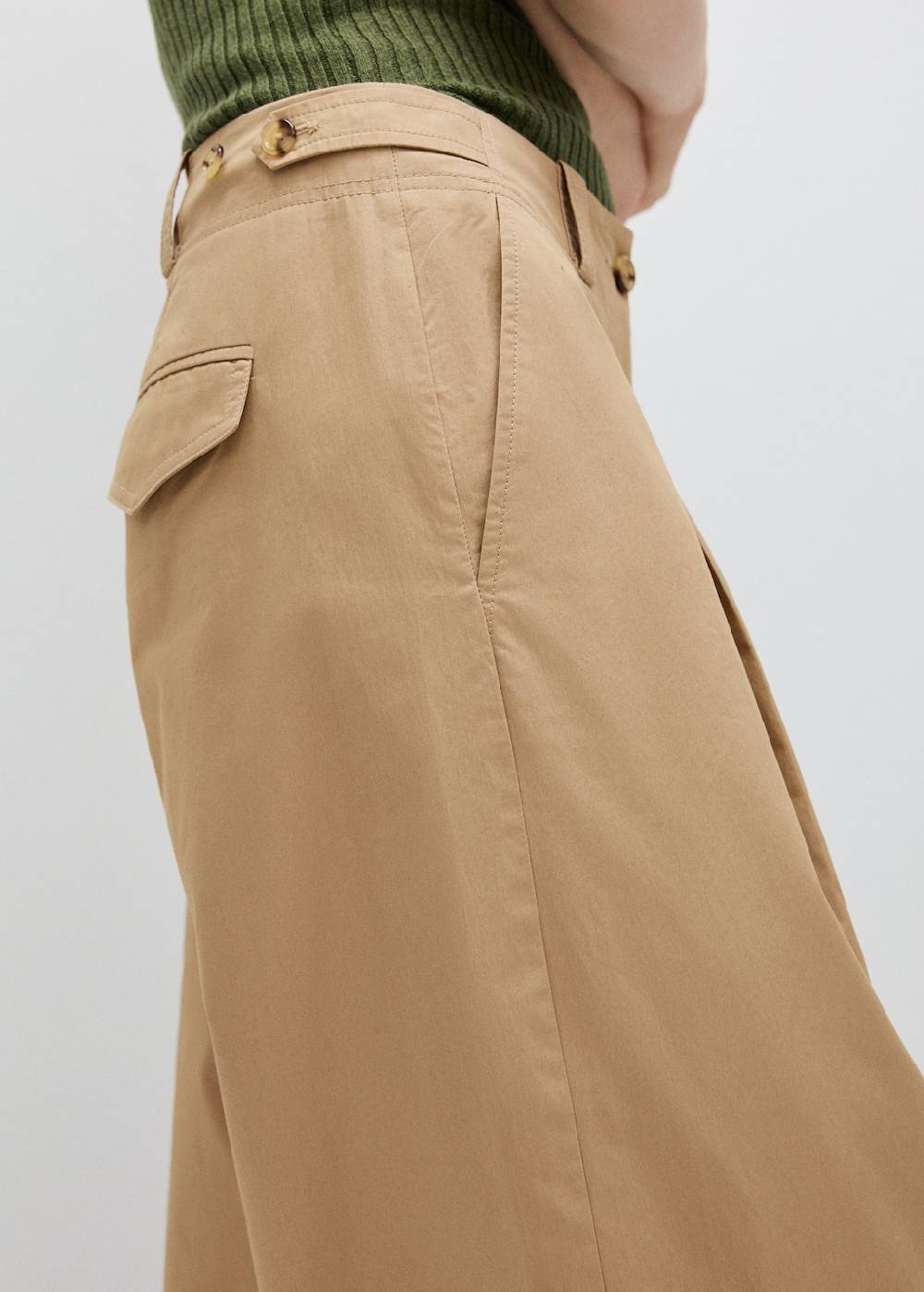 Mango Wideleg-Bundfaltenhose Schlussverkauf
