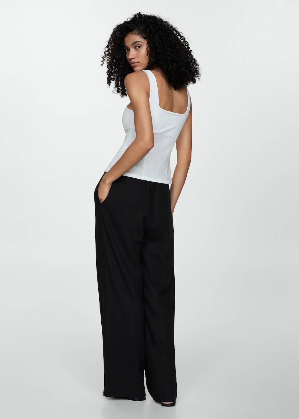 Mango Gerade Leinenhose Blitzverkäufe