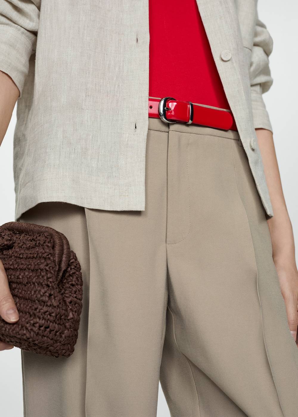 Mango Gerade Bundfaltenhose Sonderangebot