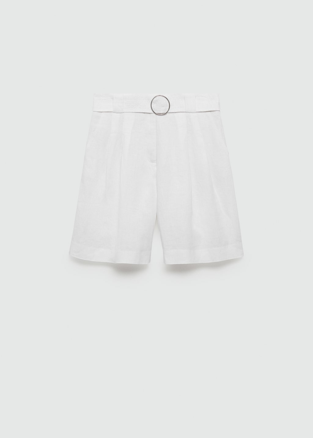 Mango Bermudashorts aus 100 % Leinen mit Gürtel Begrenztes Angebot