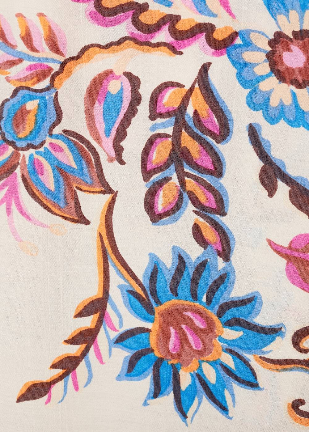 Mango Gerade Hose mit floralem Print Saisonschlussverkauf