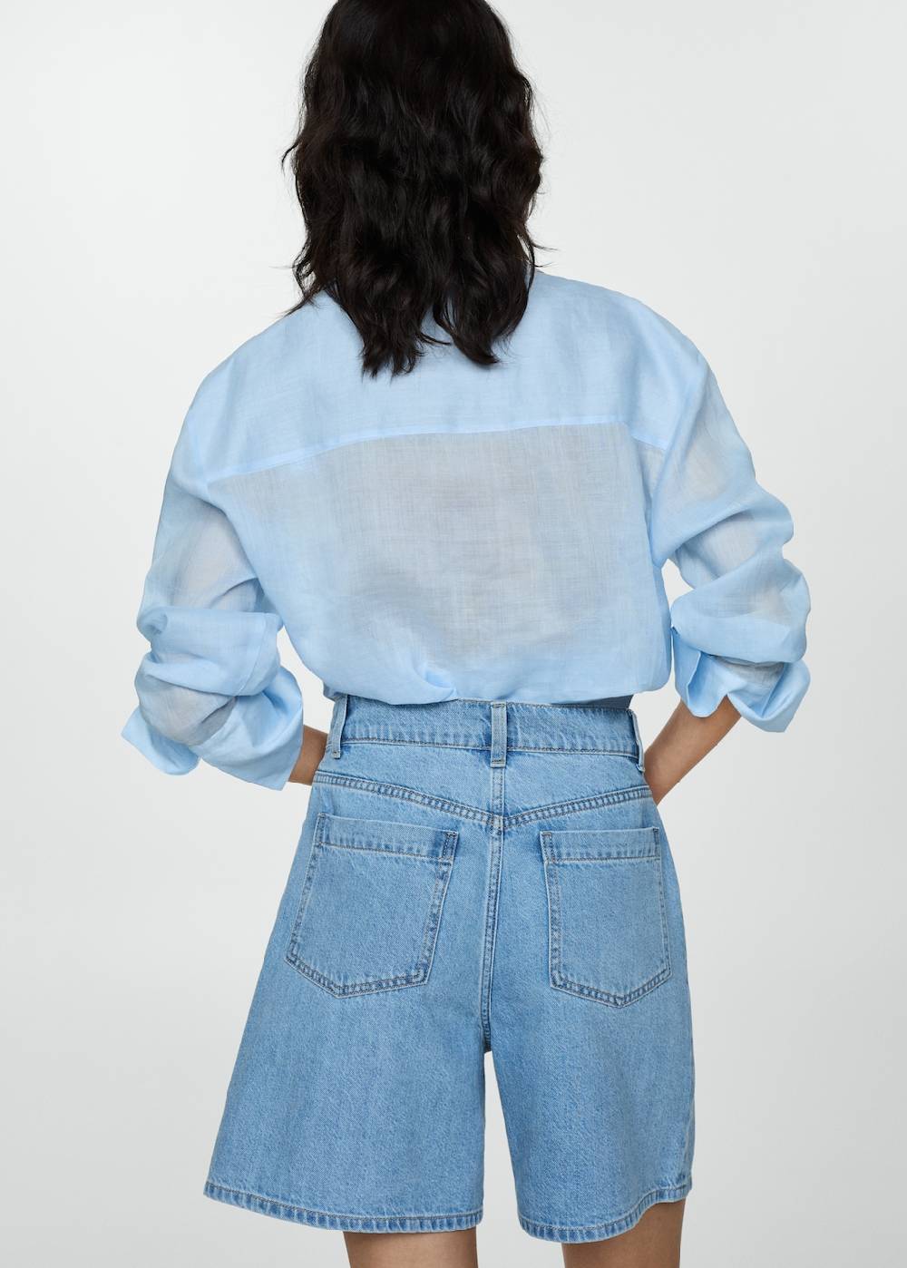 Mango Jeans-Shorts mit Bundfalten Weihnachtsangebot