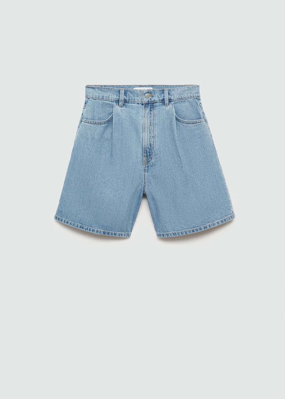 Mango Jeans-Shorts mit Bundfalten Weihnachtsangebot