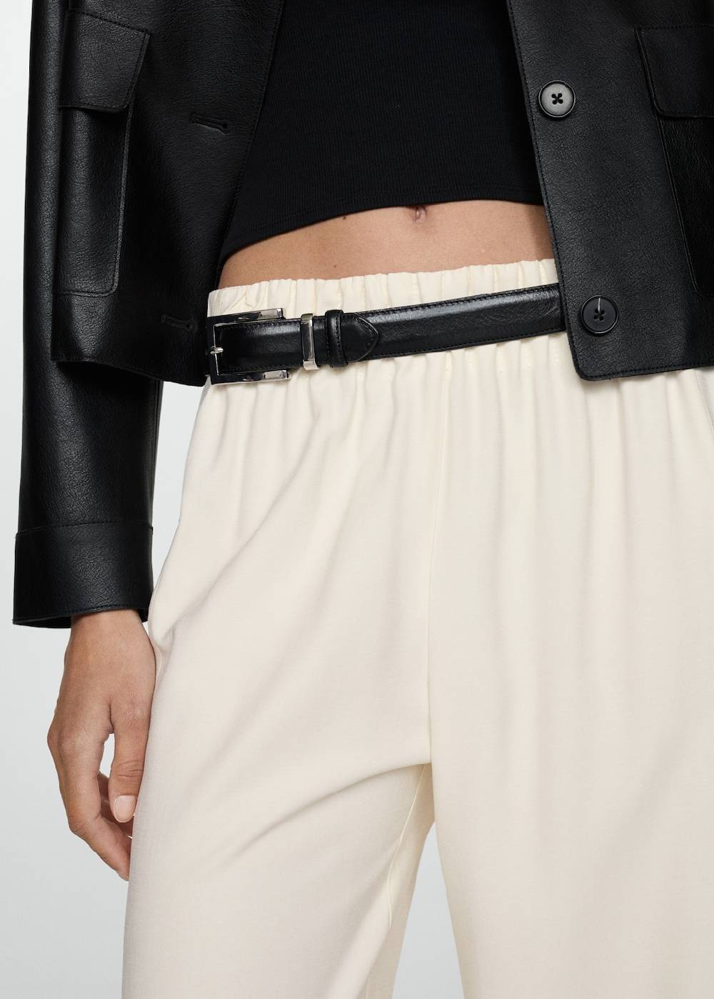 Mango Wideleg-Hose mit Stretchbund Valentinstagsangebot