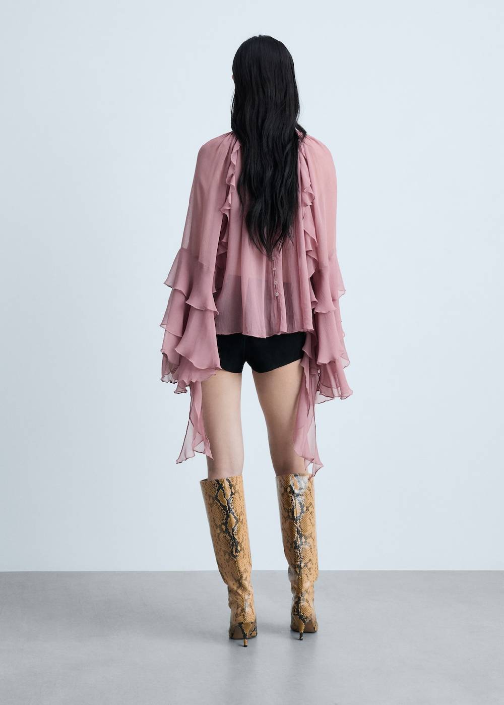 Mango Shorts mit Schlitz und Schleifen Blitzangebot