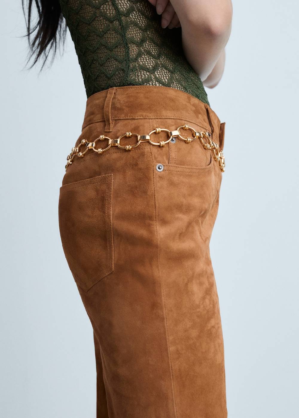 Mango Straight Fit Lederhose Saisonale Angebote