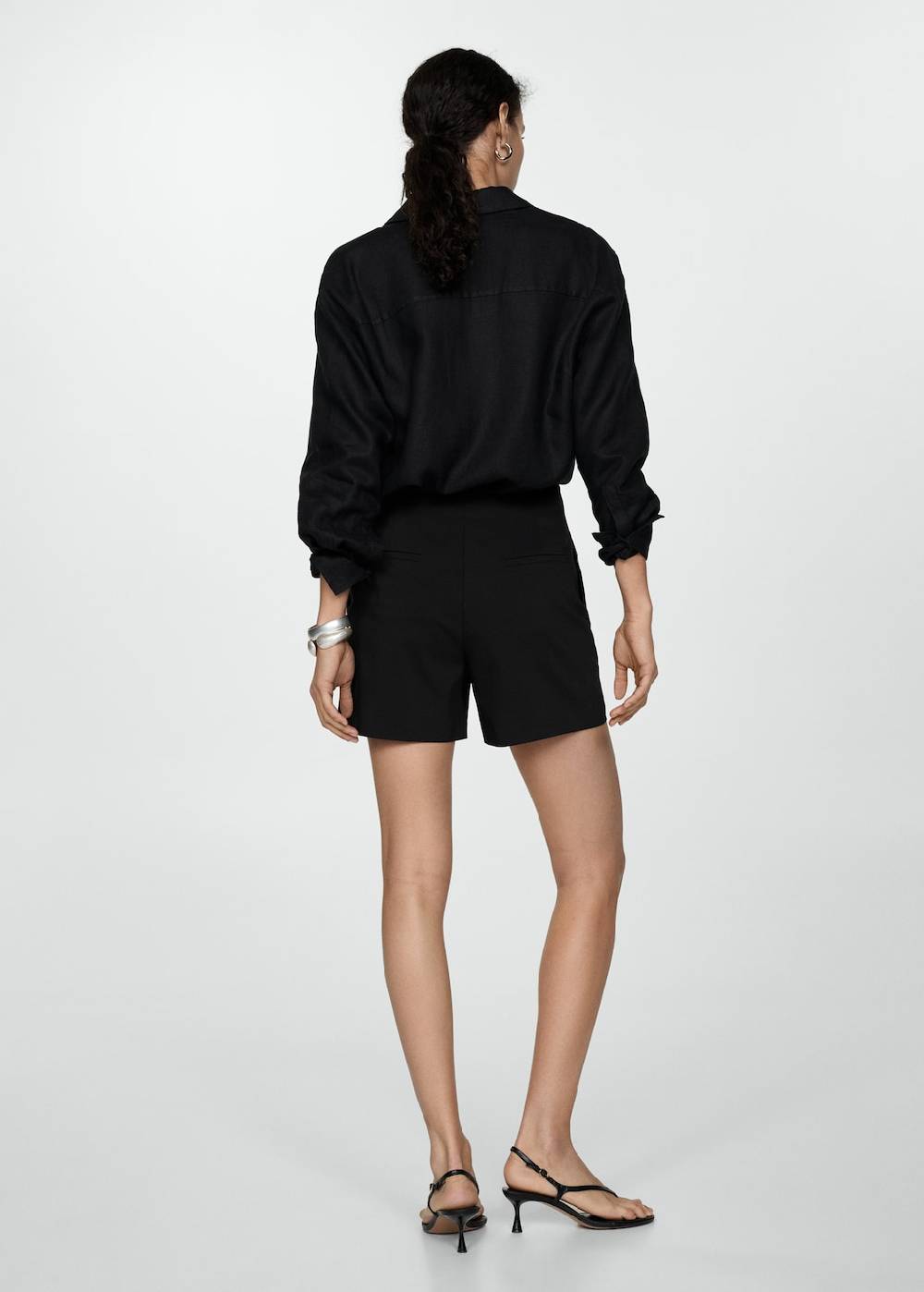 Mango Gerade Shorts mit hoher Taille Tägliche Deals