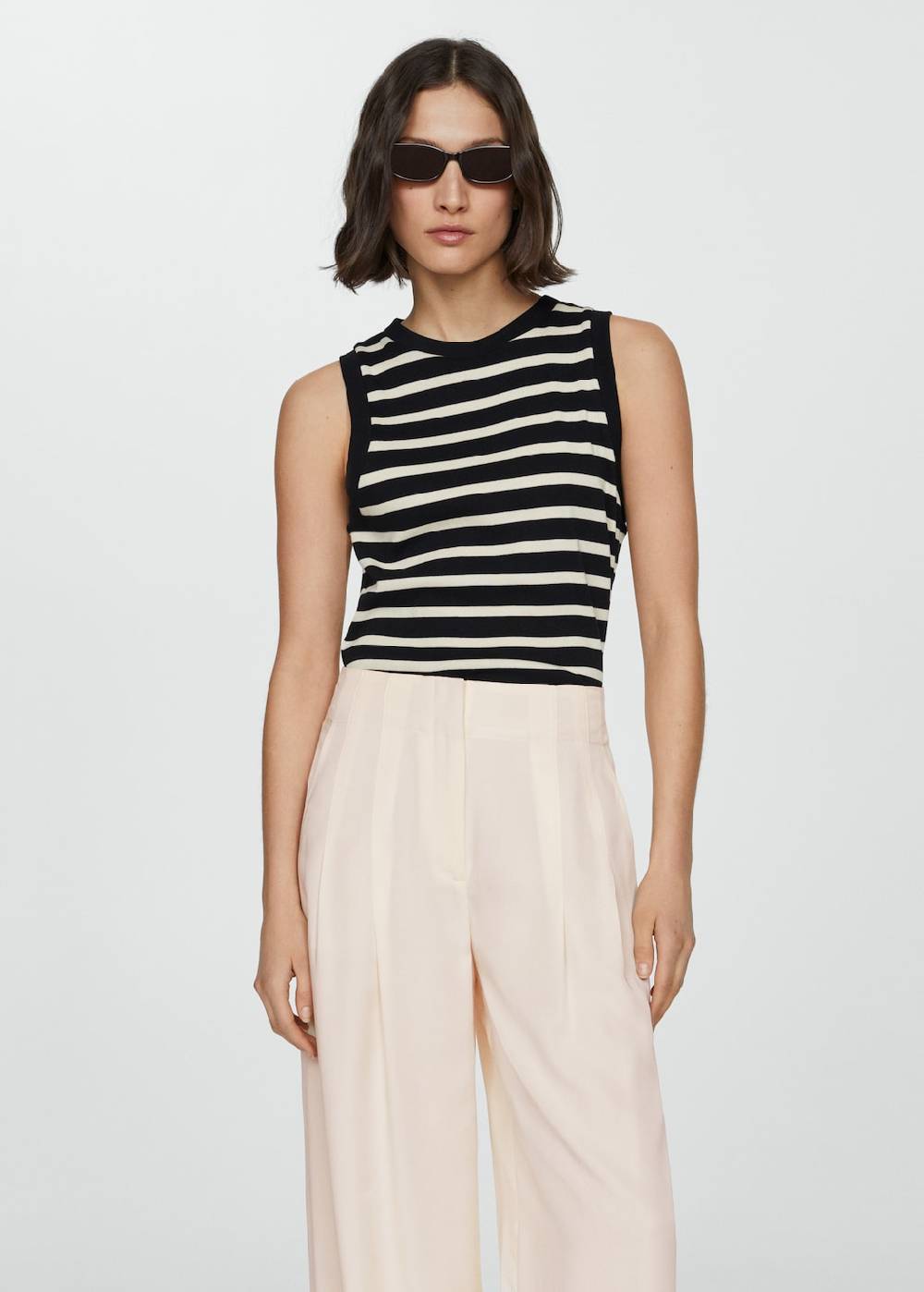 Mango Lyocell-Bundfaltenhose Bis zu 50% Rabatt