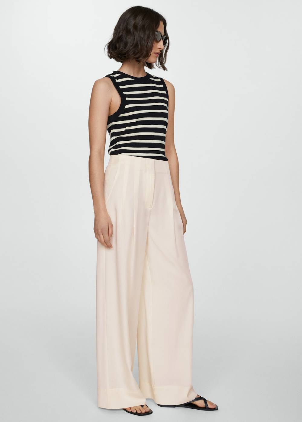 Mango Lyocell-Bundfaltenhose Bis zu 50% Rabatt