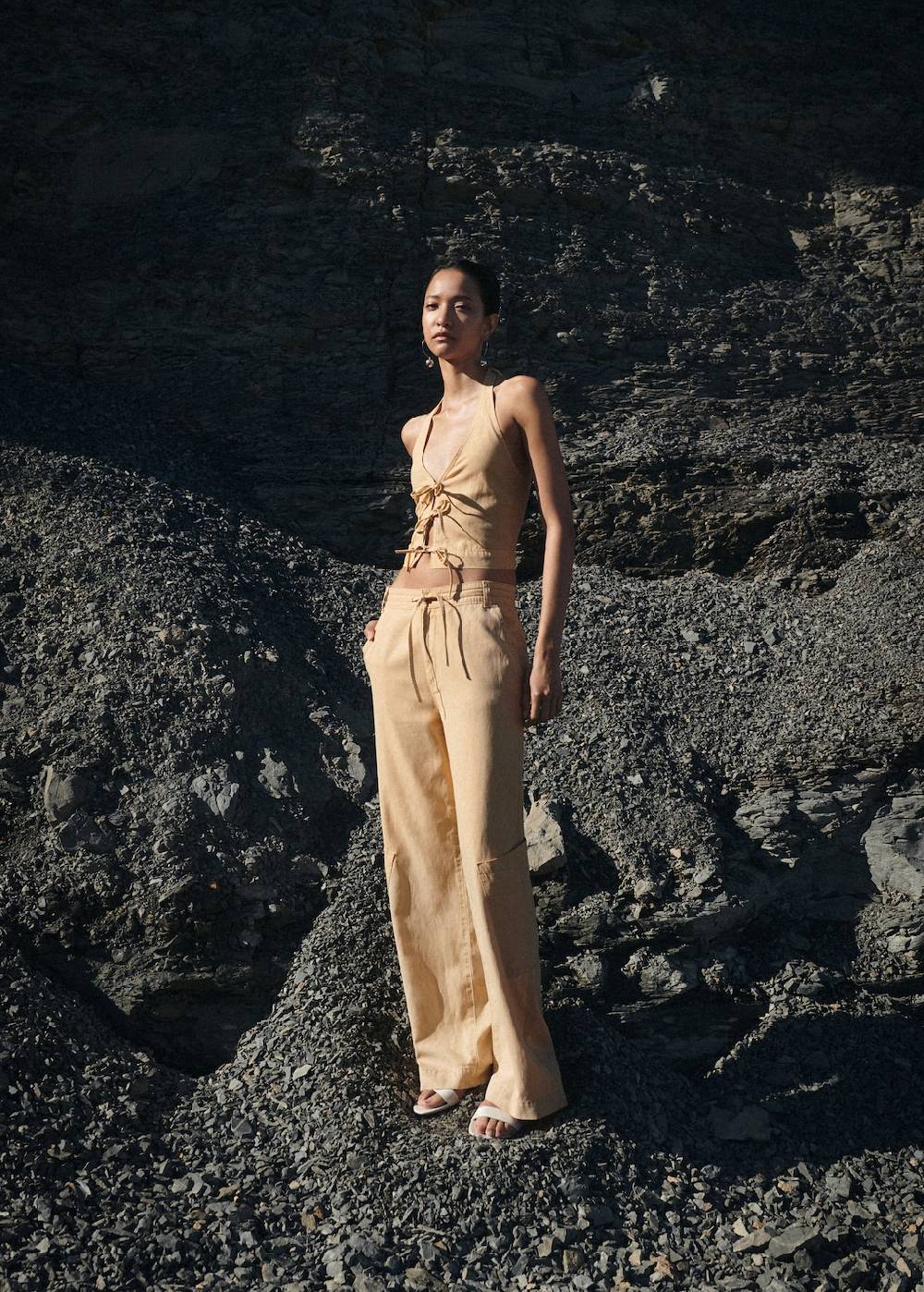 Mango Wideleg-Hose aus Lyocell Bis zu 60% Rabatt