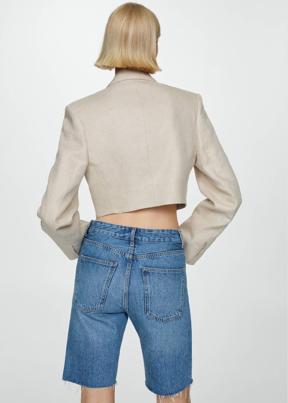 Mango Gerade Jeans-Bermudashorts Vierteljährliche Förderung
