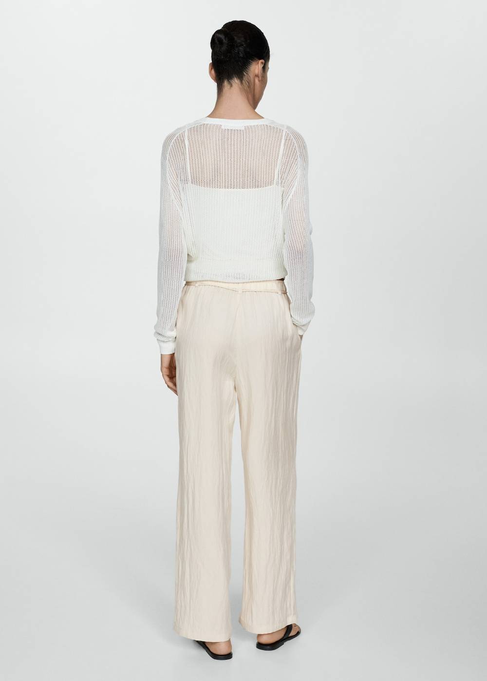 Mango Gerade Lyocell-Hose Super Rabatt