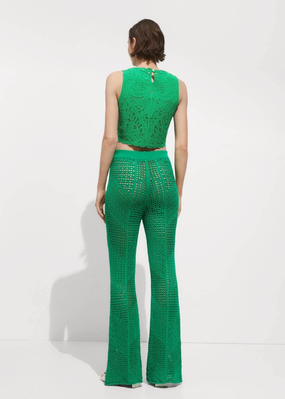Mango Hose mit Lochmuster Fabrikladen