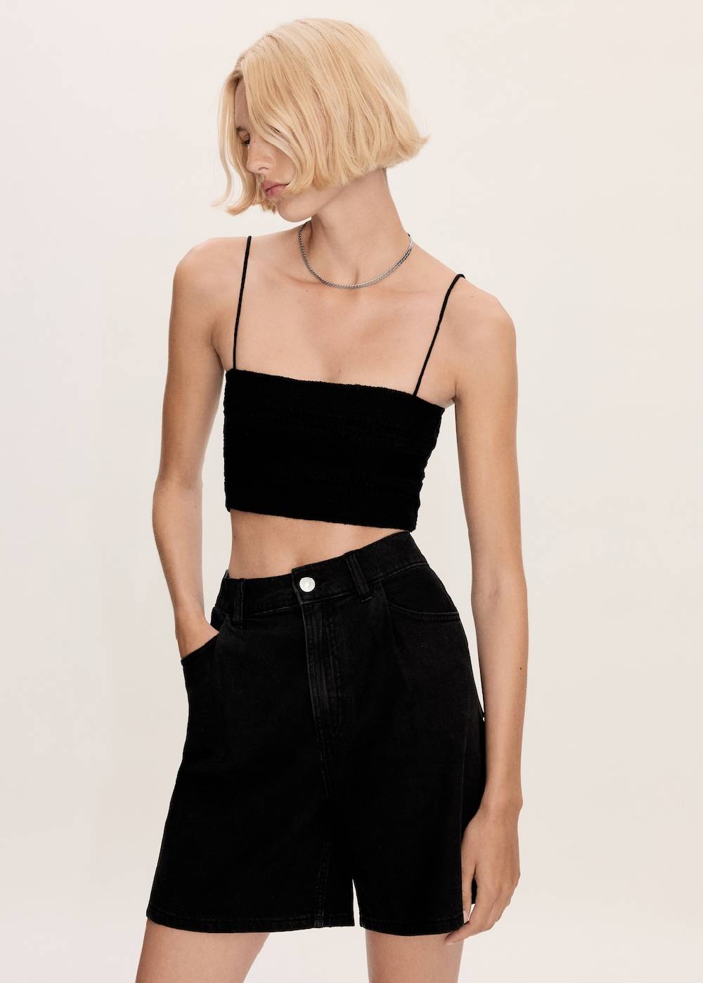 Mango Gerade Jeans-Shorts Black Friday Preise
