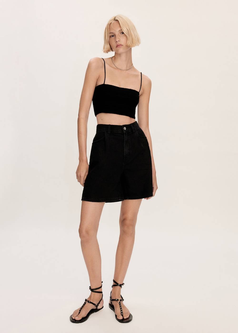 Mango Gerade Jeans-Shorts Black Friday Preise