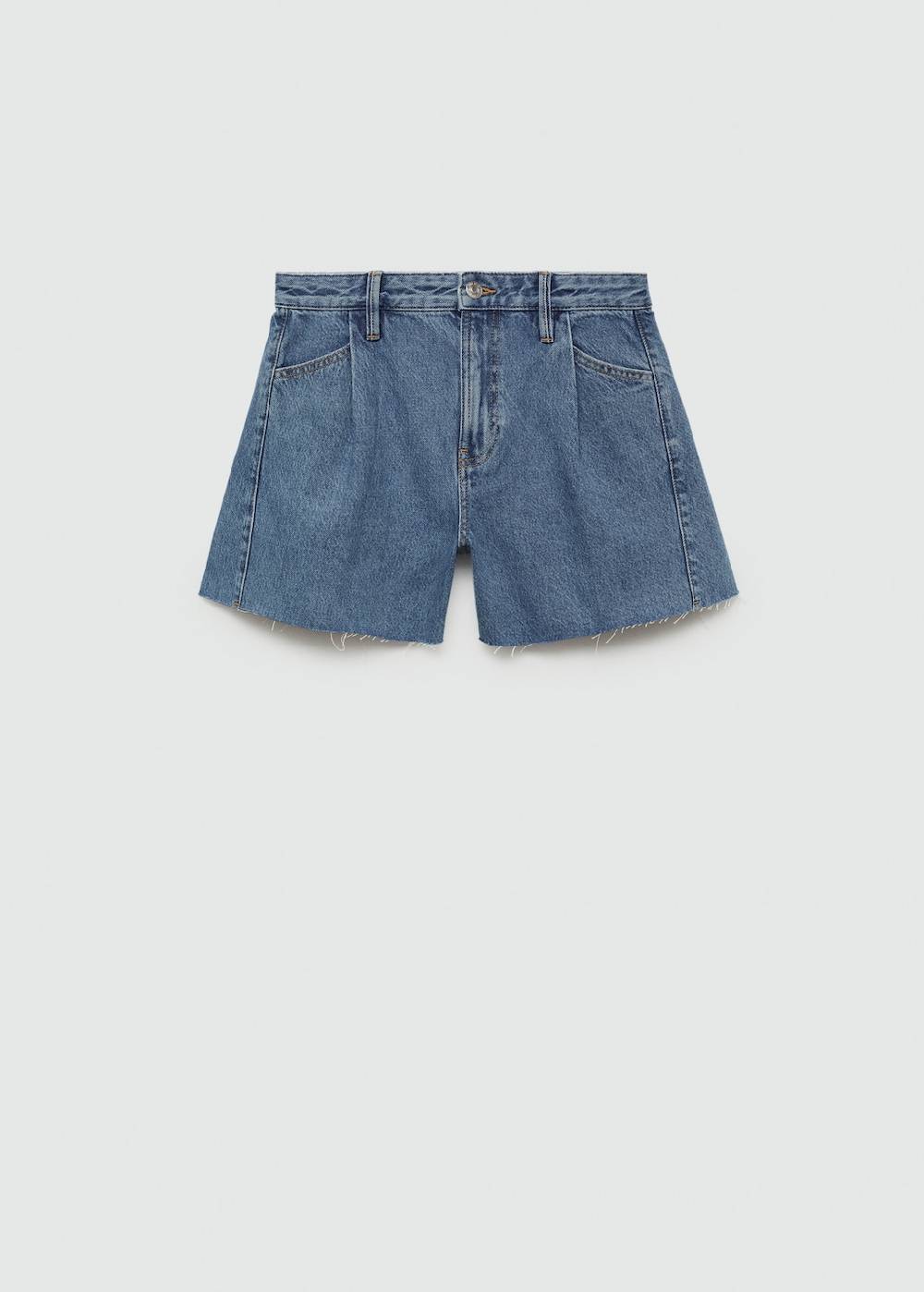 Mango Jeansshorts mit ausgefranstem Saum 2025