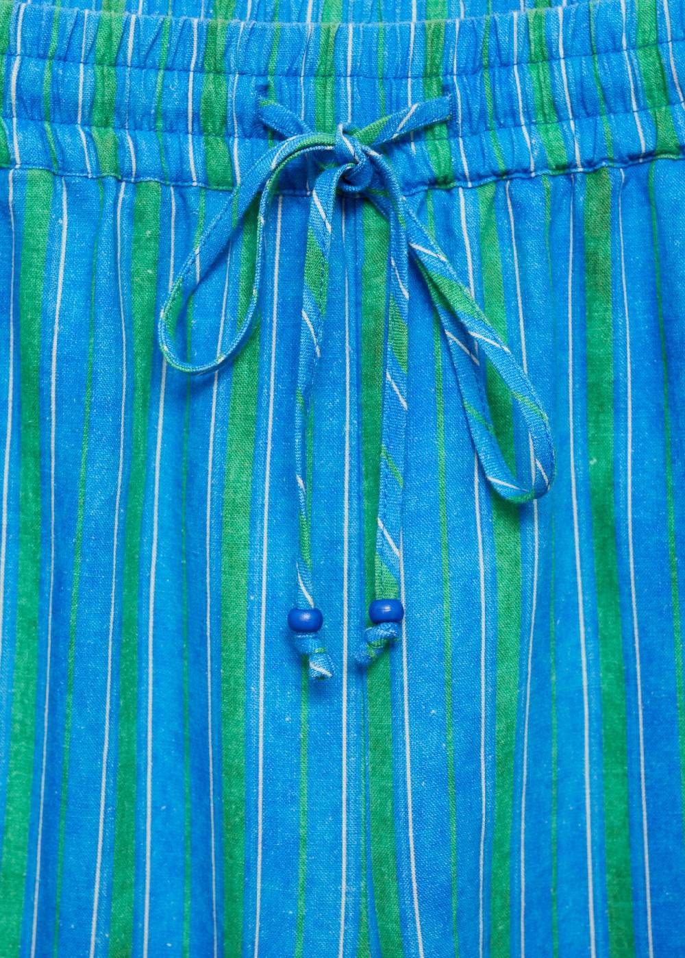 Mango Leinenhose mit Streifenmuster Verkauf