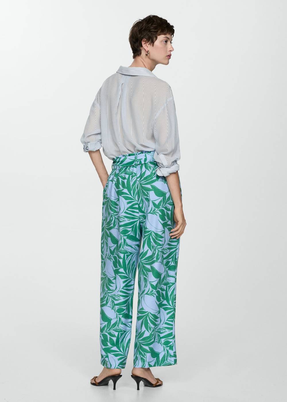 Mango Gemusterte Hose mit Schleife Angebote