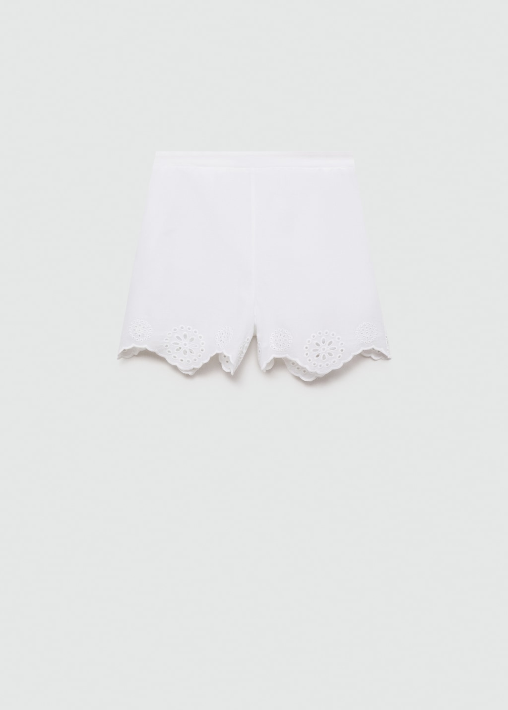 Mango Bestickte Lochstrick-Shorts Schlussverkauf
