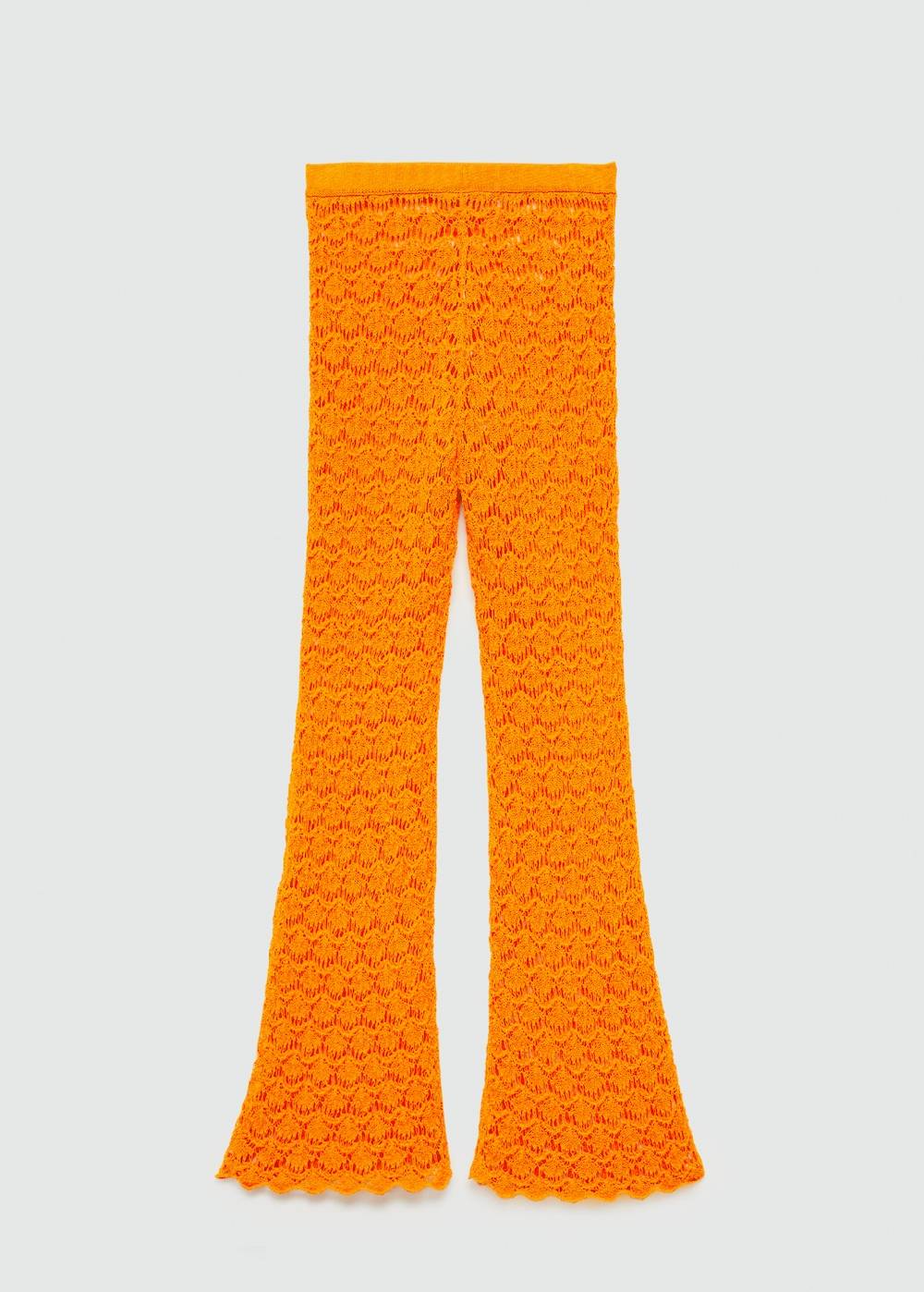 Mango Flared-Häkelhose Kostenloser Versand