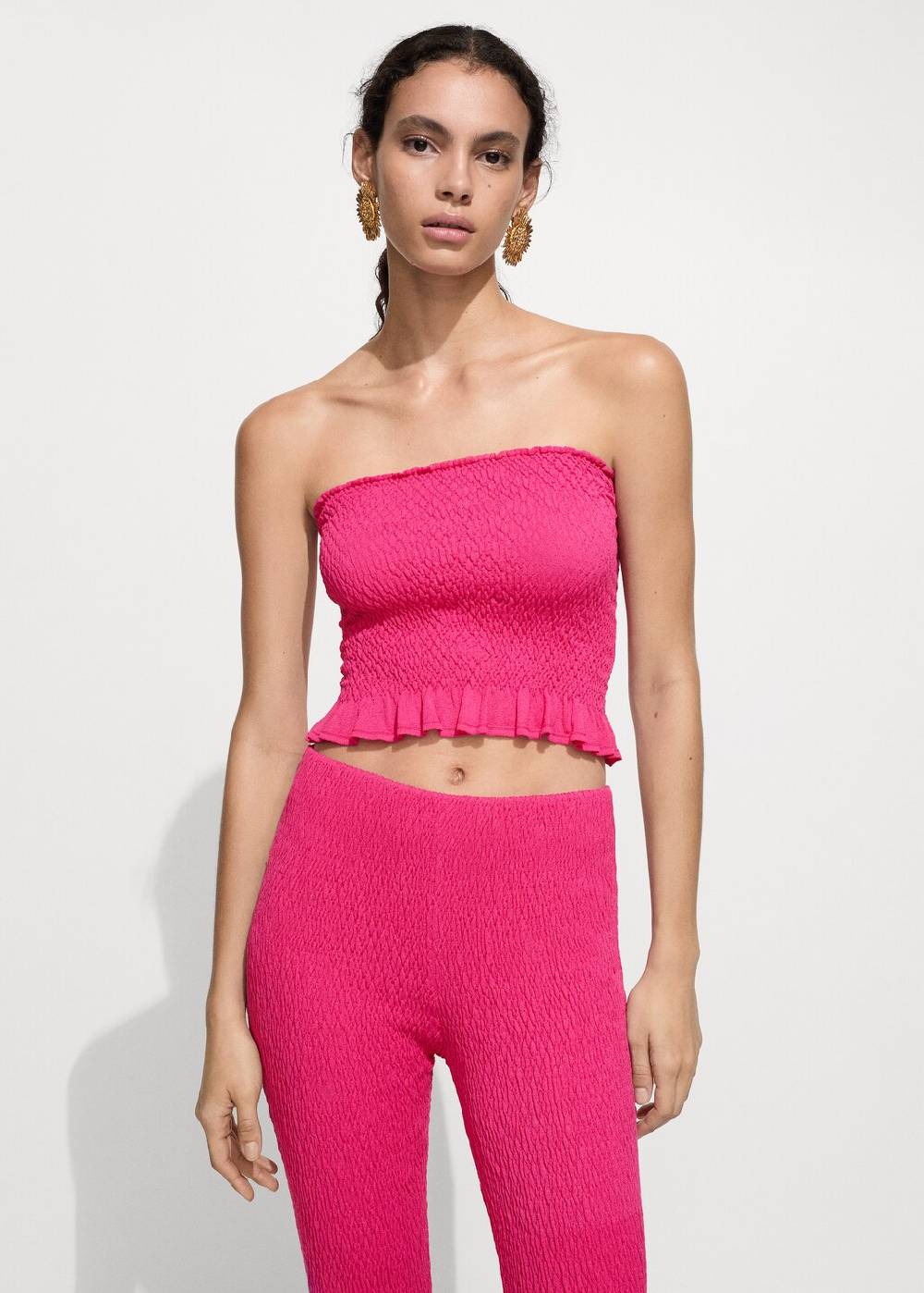 Mango Hose mit Zopfmuster Fabrik Onlineshop