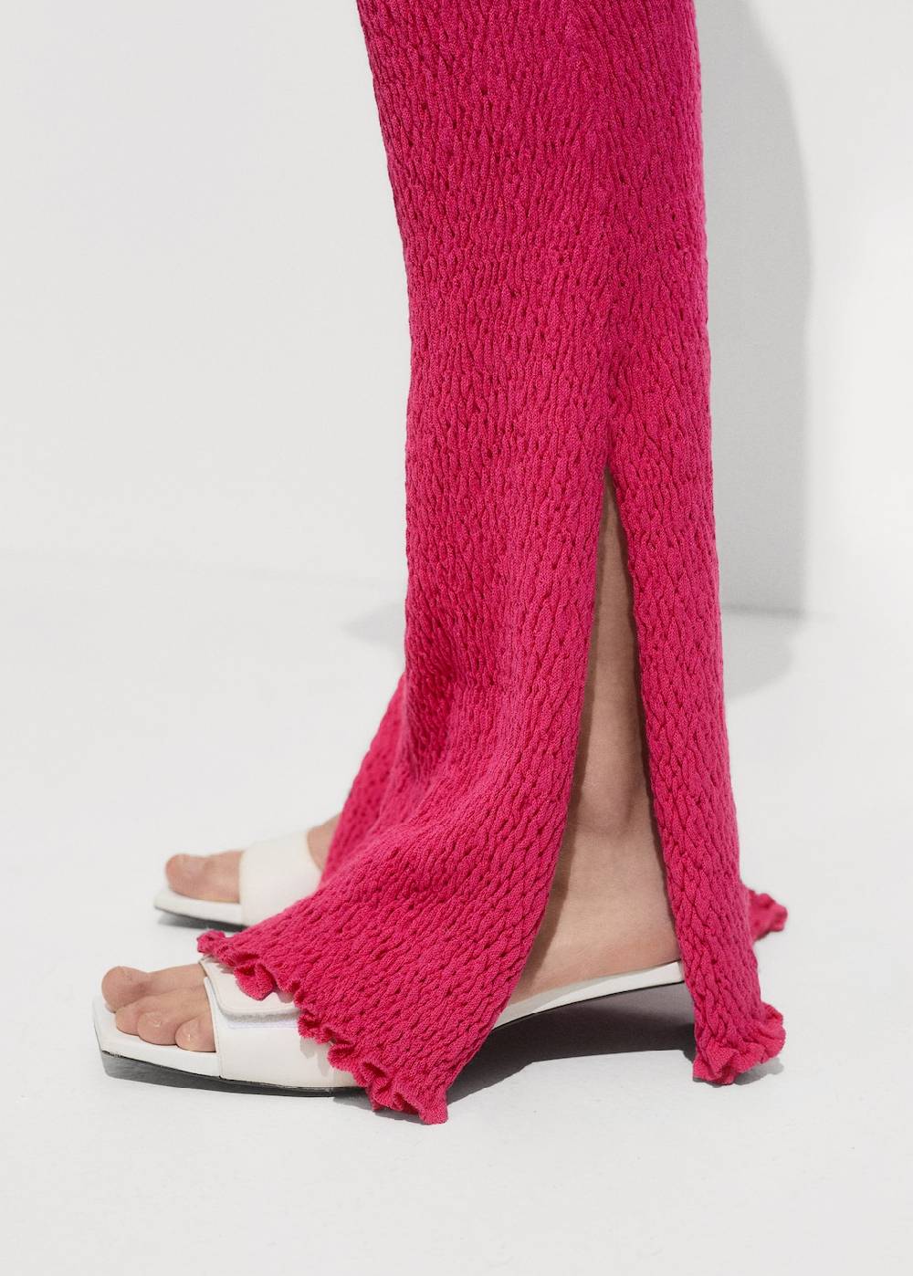 Mango Hose mit Zopfmuster Fabrik Onlineshop