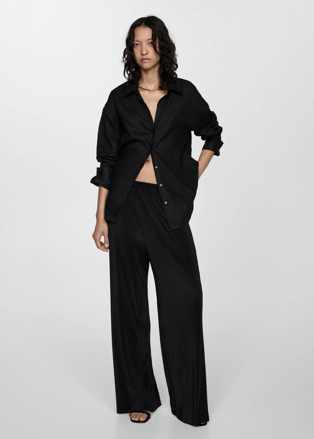 Mango Plissierte Palazzohose Sonderangebot