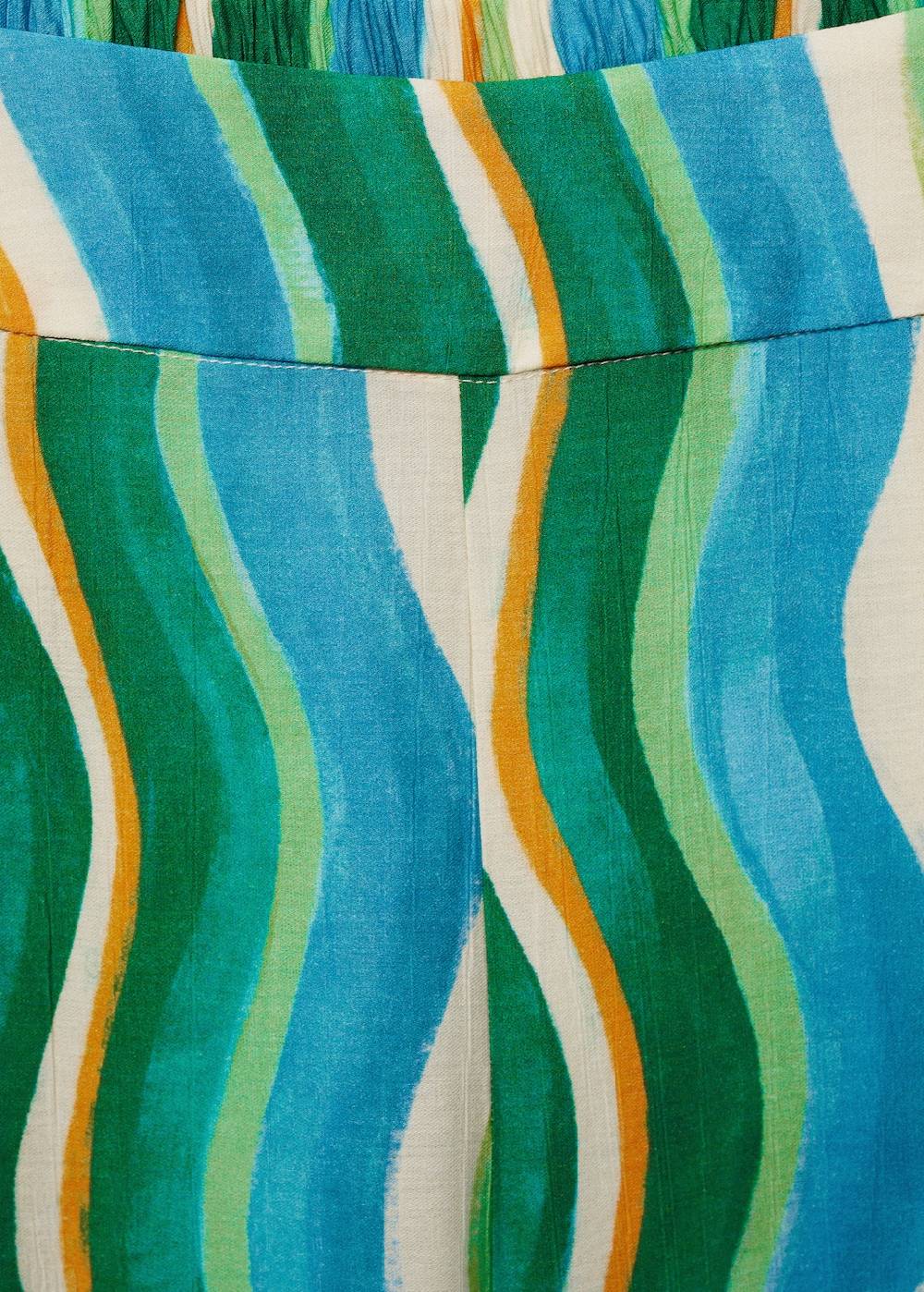 Mango Gemusterte Wideleg-Hose Flash Sale