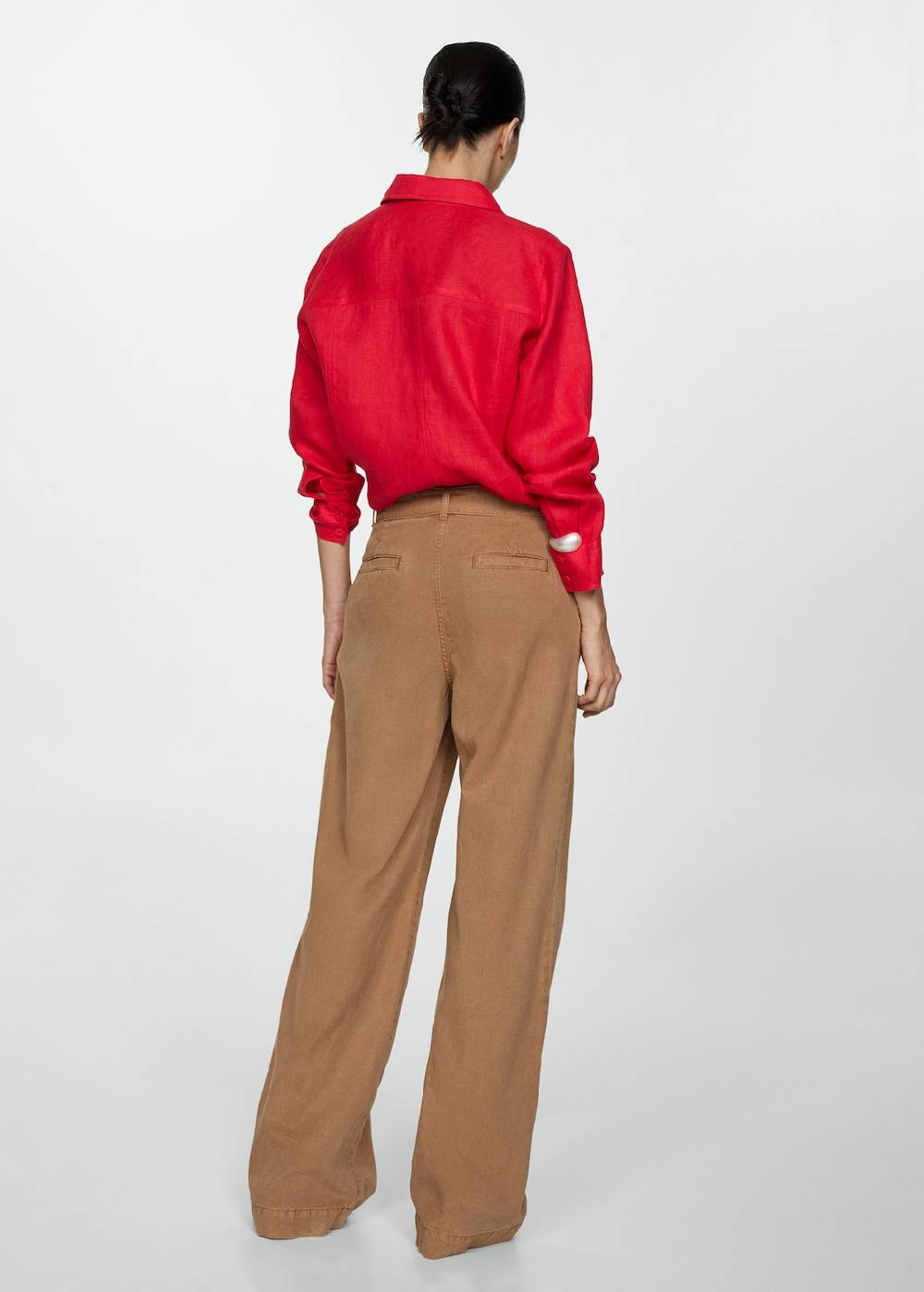 Mango Wideleg-Hose aus Lyocell Vatertagsangebot