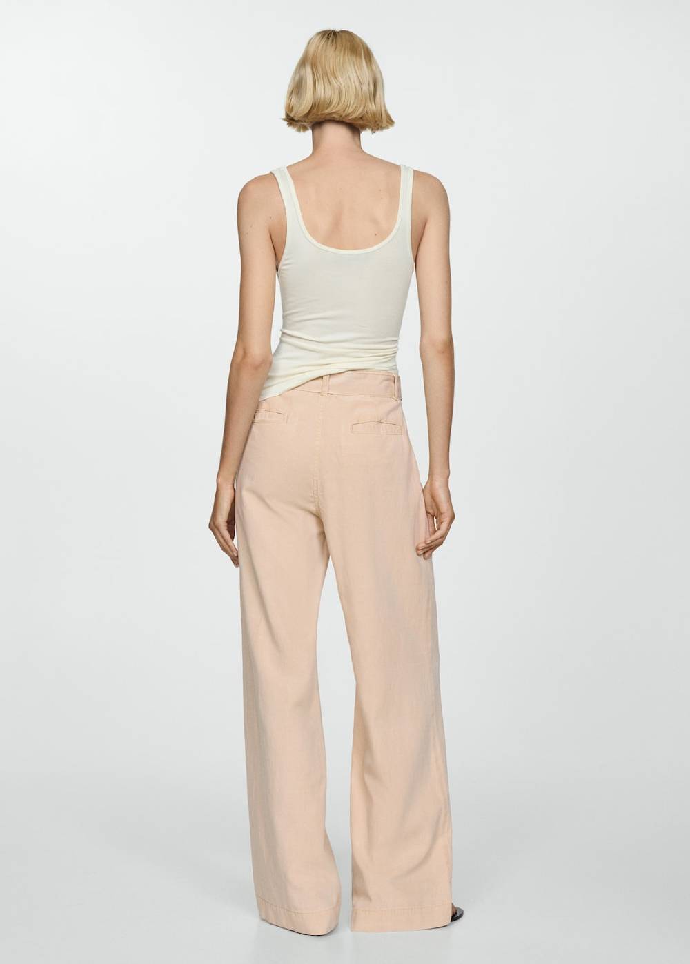 Mango Fließende Hose mit Gürtel Valentinstagsangebot