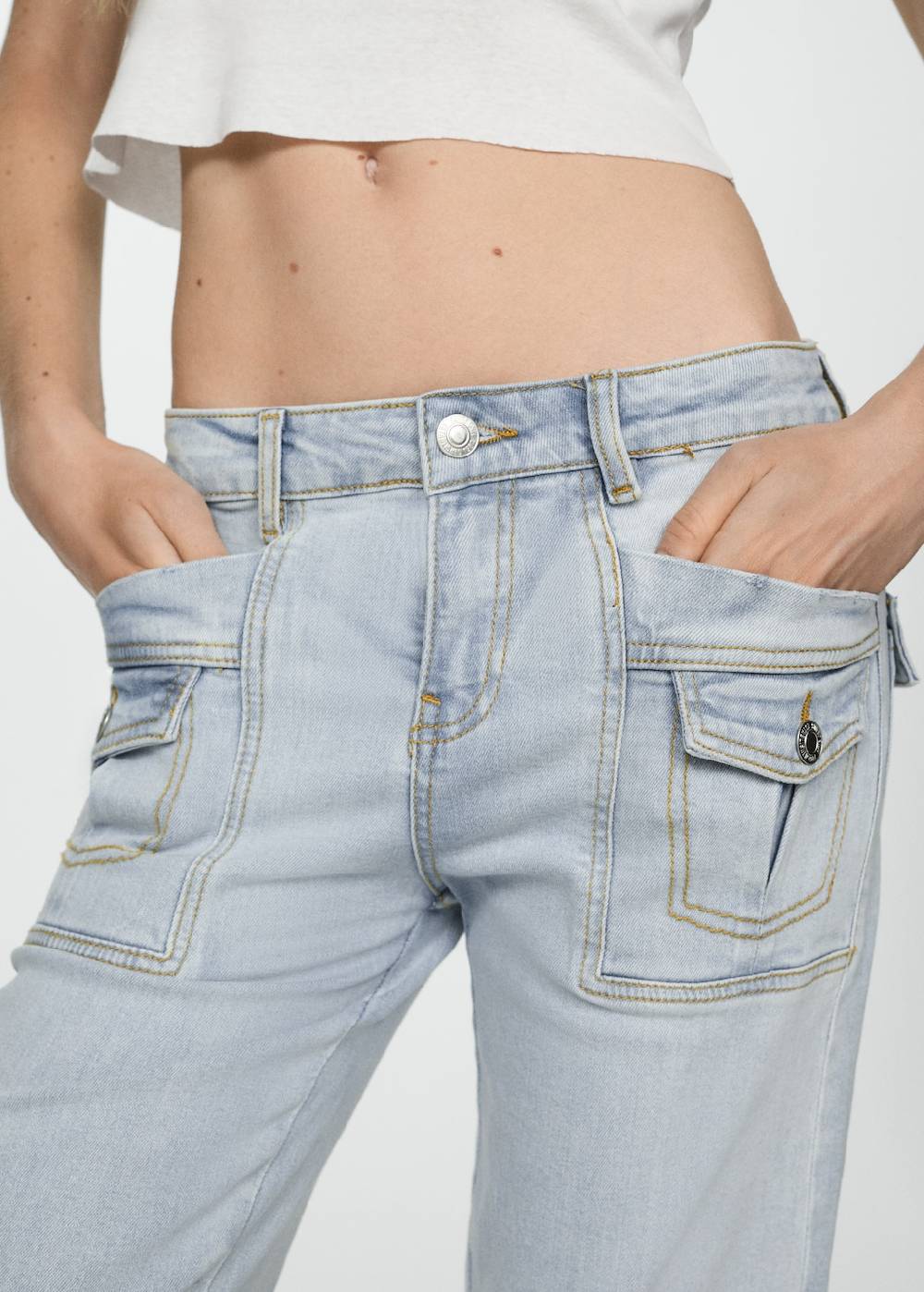 Mango Gerade Capri-Jeans Heißer Verkauf