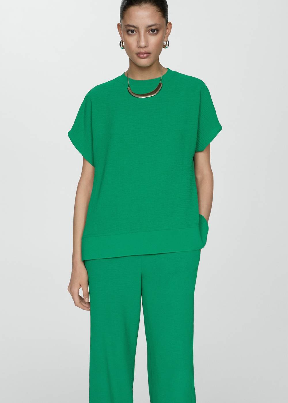 Mango Fließende Wideleg-Hose Online Outlet