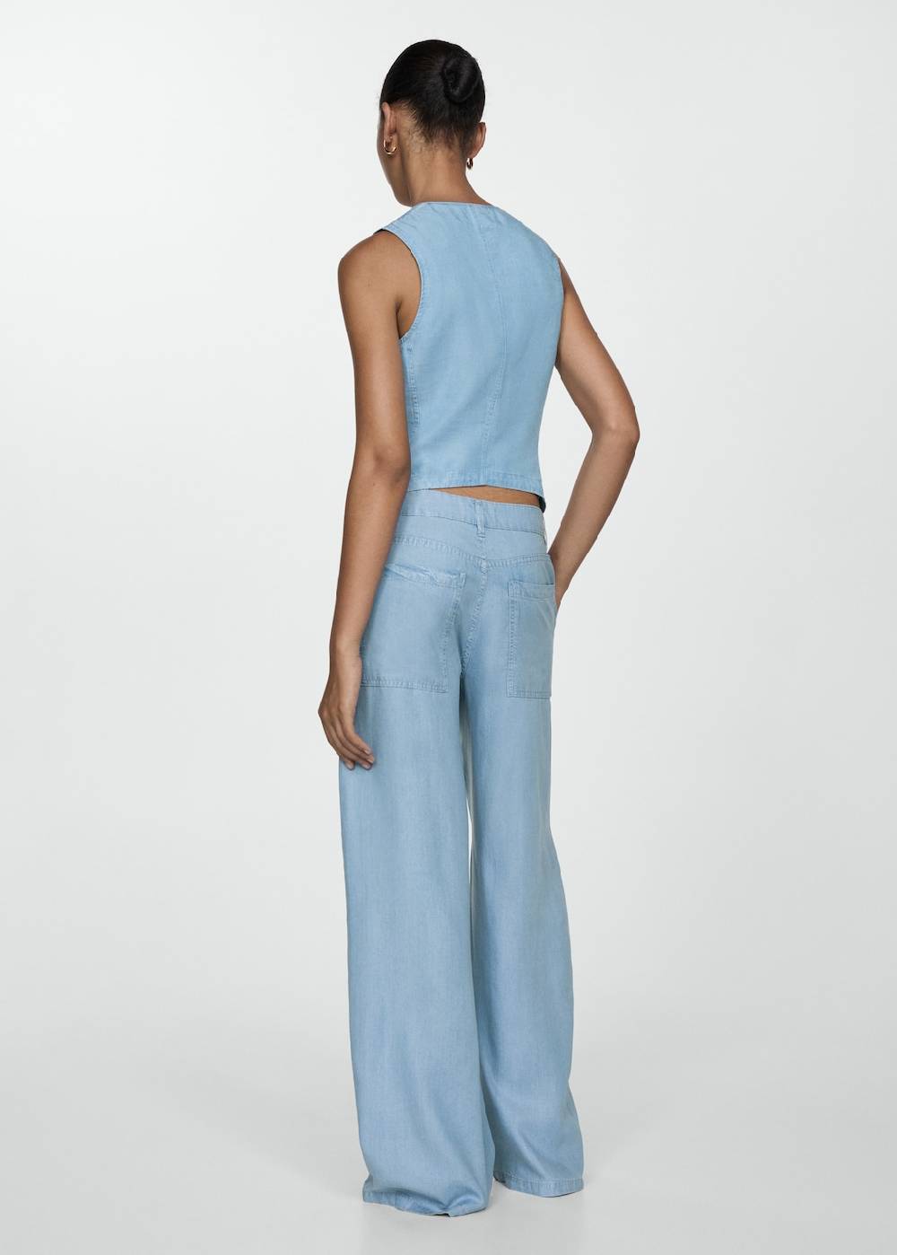 Mango Wideleg-Hose aus Lyocell Exklusive Angebote