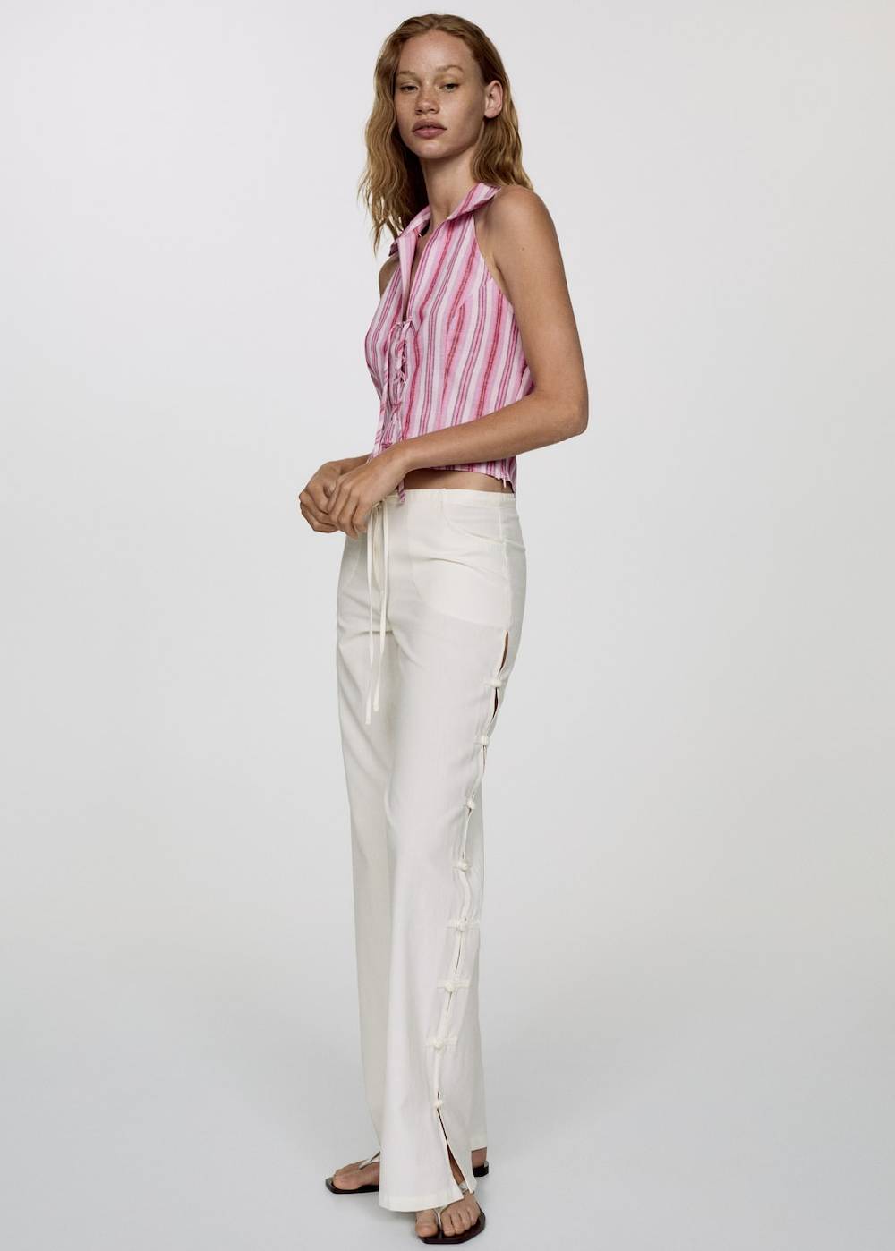 Mango Wideleg-Hose mit Knöpfen Saisonale Angebote