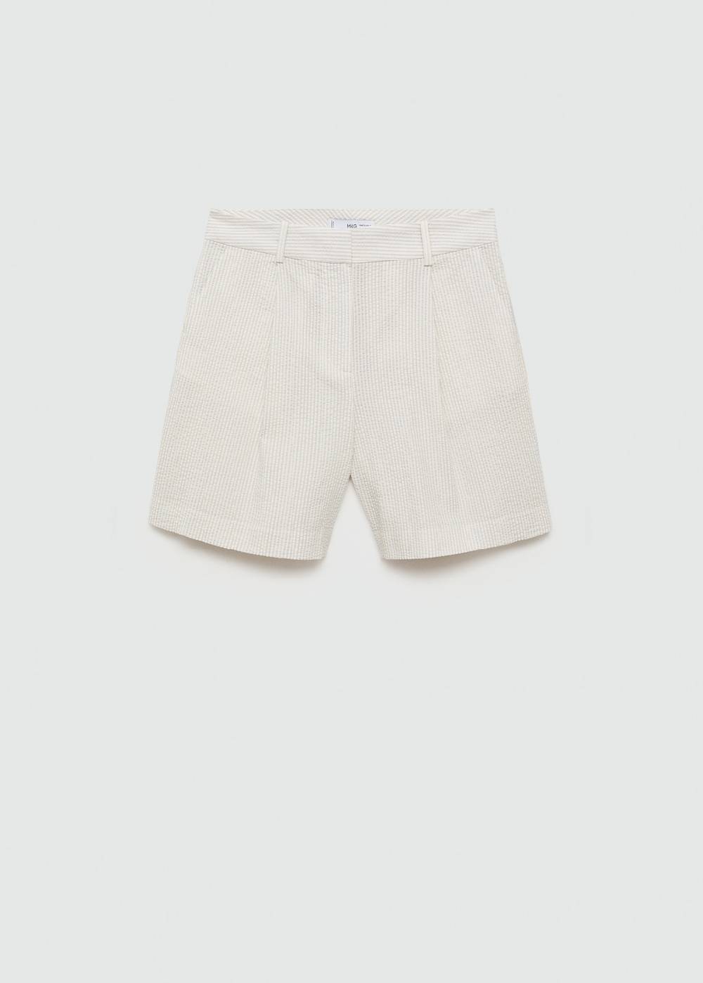 Mango Gestreifte Baumwoll-Bermudas Riesige Ersparnisse