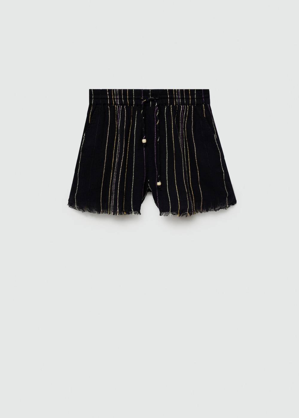 Mango Streifenhose mit ausgefranstem Saum VIP-Rabatte