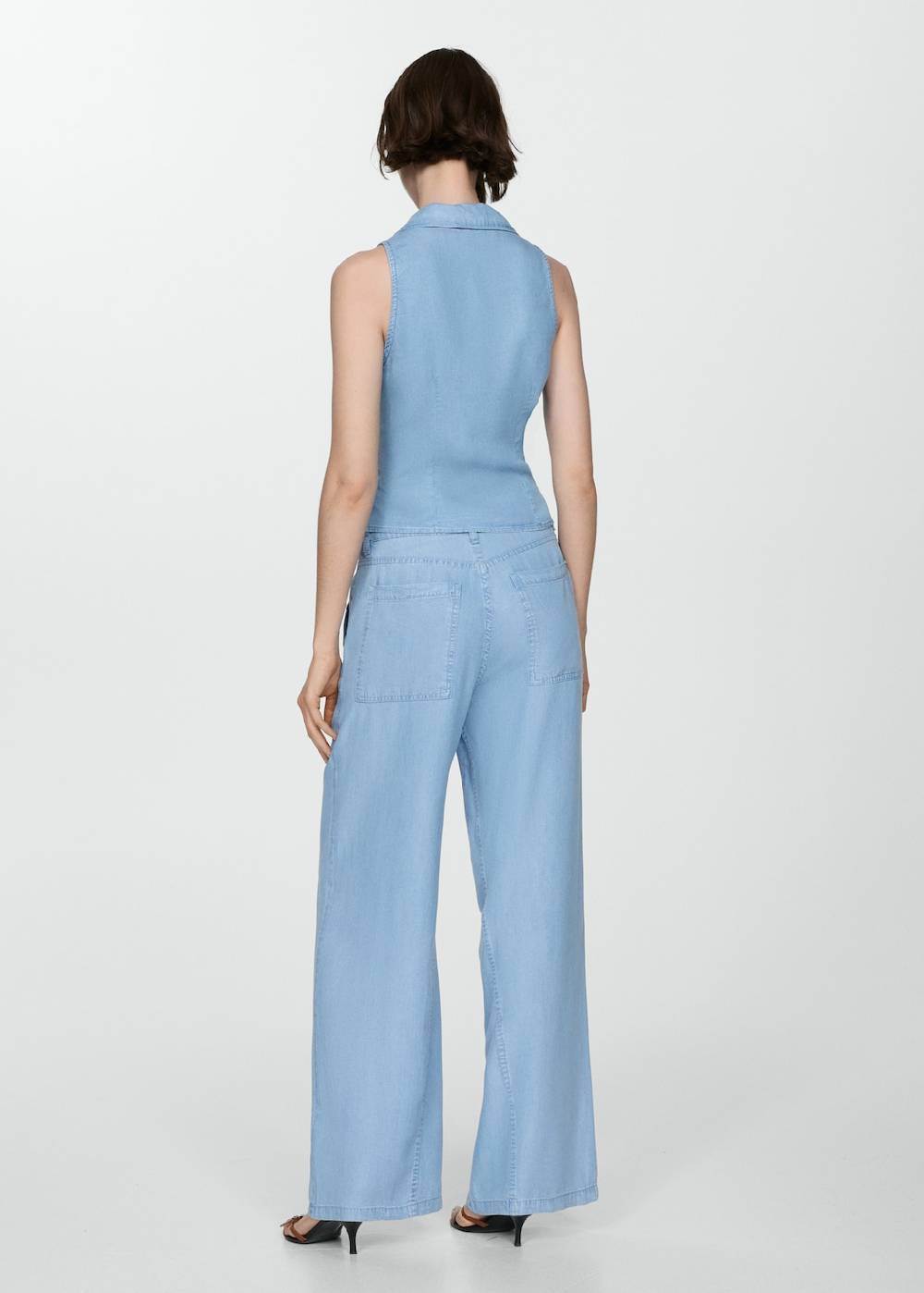 Mango Wideleg-Hose aus Lyocell Wochenangebot