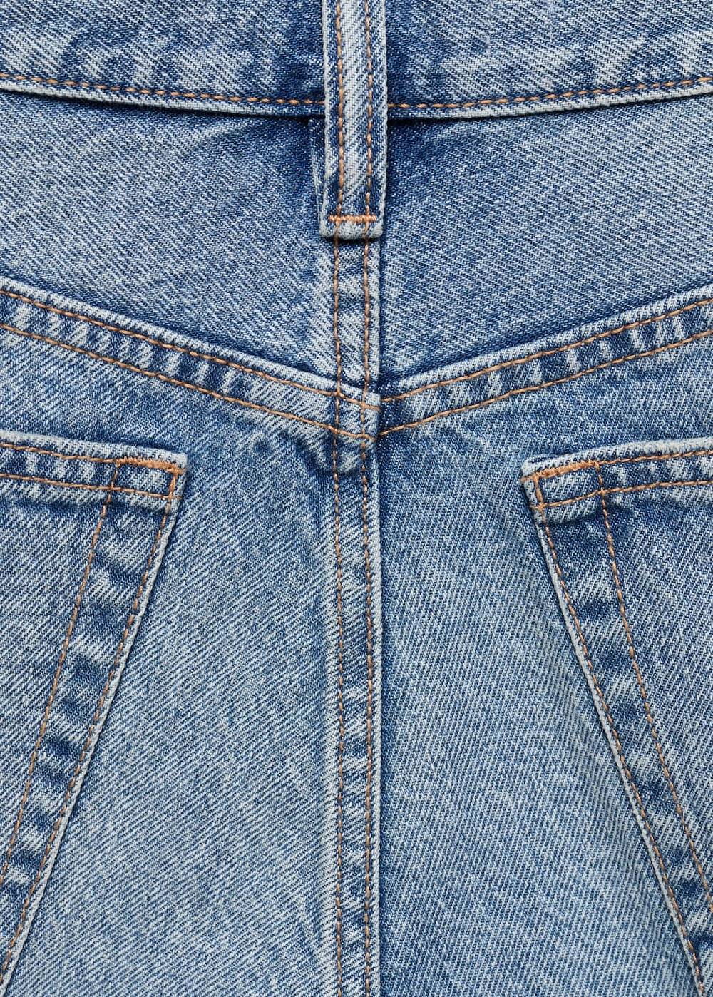 Mango Jeansshorts mit ausgefranstem Saum Kostenlose Rückgabe