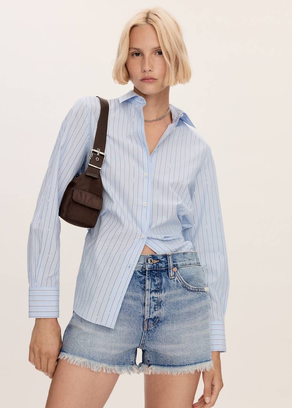 Mango Jeansshorts mit ausgefranstem Saum Kostenlose Rückgabe