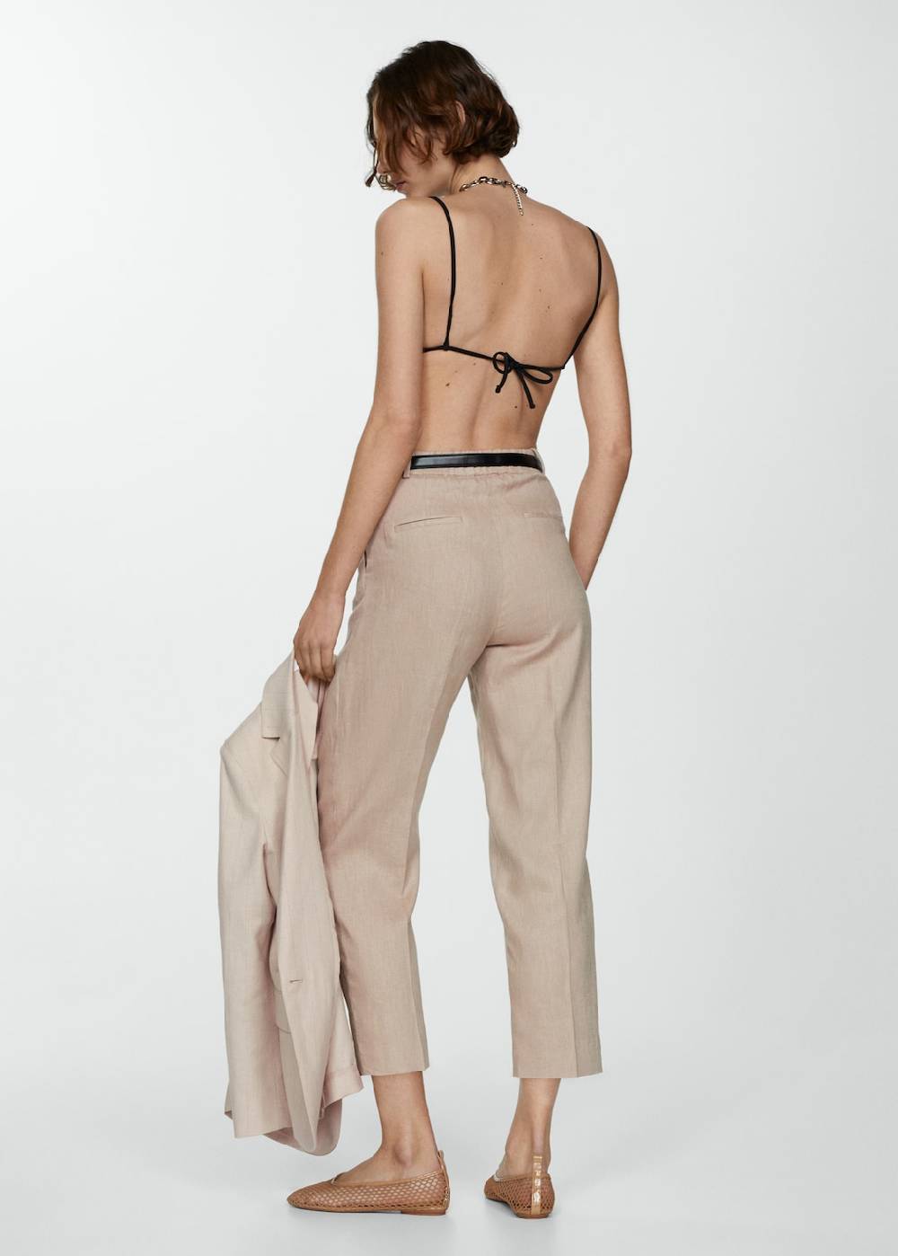 Mango Gerade Hose aus 100 % Leinen Letzte 3 Tage