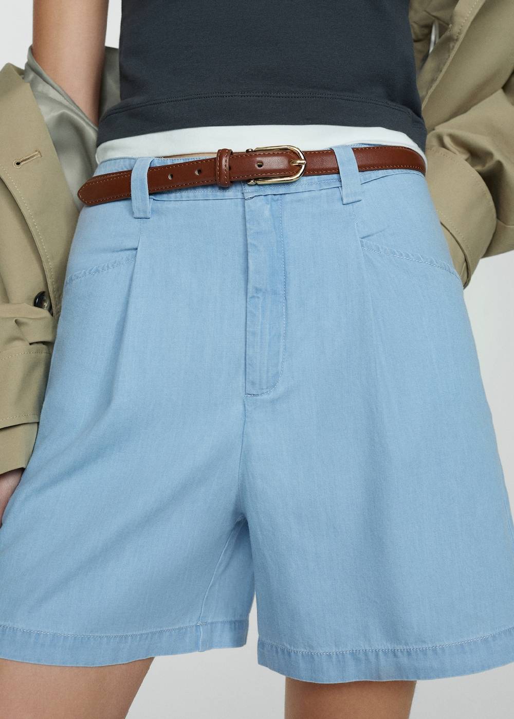 Mango Gerade Shorts mit mittlerer Bundhöhe Zeitbegrenzte Promotion