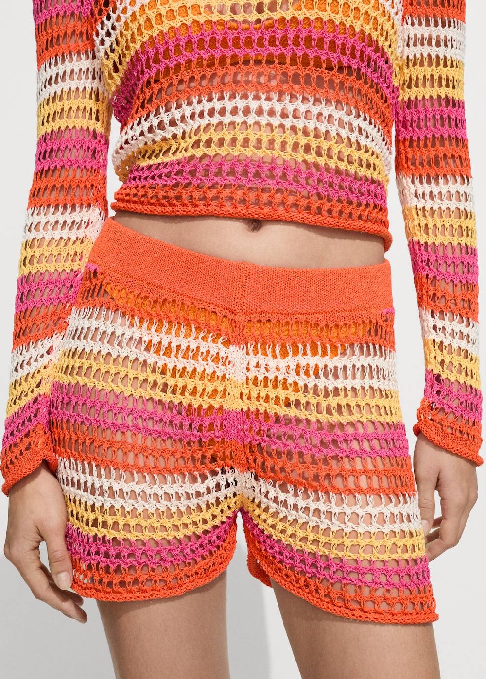 Mango Kombiniertes Häkel-Shorts Bis zu 60% Rabatt